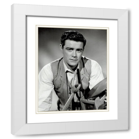 Jeff Richards, 1959 White Modern Wood Framed Art Print with Double Matting by Vintage Hollywood Archive