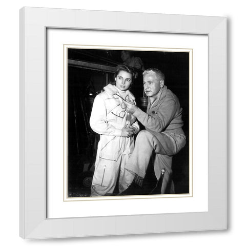 Janet Leigh, 1951 White Modern Wood Framed Art Print with Double Matting by Vintage Hollywood Archive