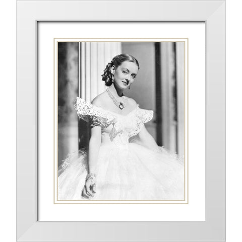 Jezebel, 1938 White Modern Wood Framed Art Print with Double Matting by Vintage Hollywood Archive