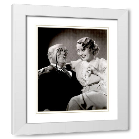 Joan Blondell, Guy Kibbee, Gold Diggers, 1933 White Modern Wood Framed Art Print with Double Matting by Vintage Hollywood Archive