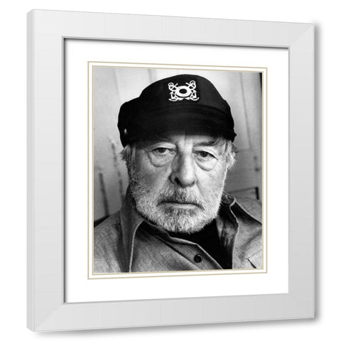 John Houseman, 1980 White Modern Wood Framed Art Print with Double Matting by Vintage Hollywood Archive