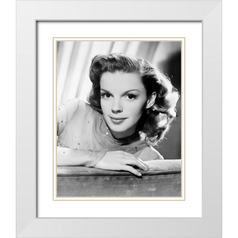 Judy Garland, The Harvey Girls White Modern Wood Framed Art Print with Double Matting by Vintage Hollywood Archive