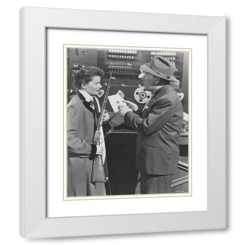 Katharine Hepburn, Spencer Tracy, Pat White Modern Wood Framed Art Print with Double Matting by Vintage Hollywood Archive