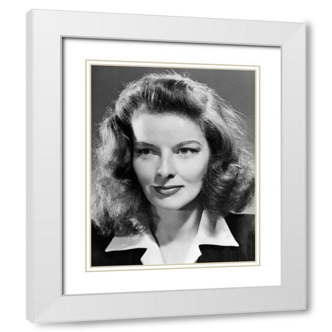 Katharine Hepburn, 1941 White Modern Wood Framed Art Print with Double Matting by Vintage Hollywood Archive