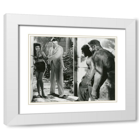 Kathleen Burke, Richard Arlen, Island of Lost Souls, 1932 White Modern Wood Framed Art Print with Double Matting by Vintage Hollywood Archive