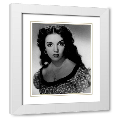 Katy Jurado White Modern Wood Framed Art Print with Double Matting by Vintage Hollywood Archive