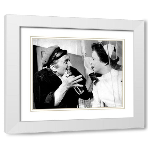 Kirk Douglas, 1963 White Modern Wood Framed Art Print with Double Matting by Vintage Hollywood Archive