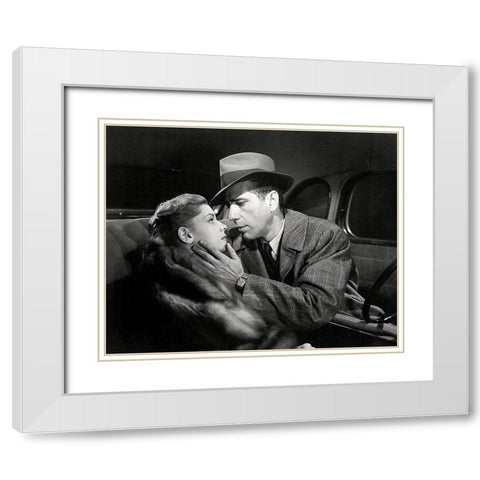 Lauren Bacall, Humphrey Bogart, 1946 White Modern Wood Framed Art Print with Double Matting by Vintage Hollywood Archive