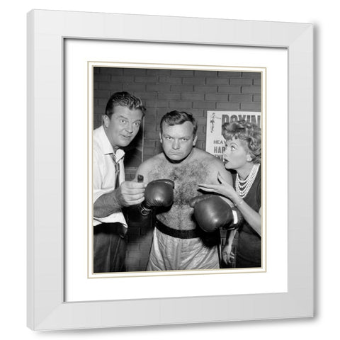 William Lundigan White Modern Wood Framed Art Print with Double Matting by Vintage Hollywood Archive