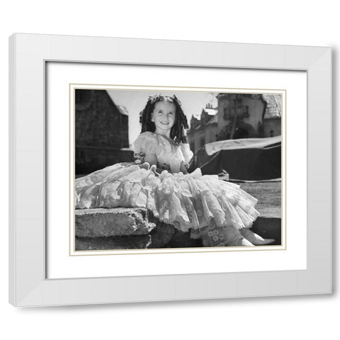 Margaret OBrien, Jane Eyre, 1943 White Modern Wood Framed Art Print with Double Matting by Vintage Hollywood Archive