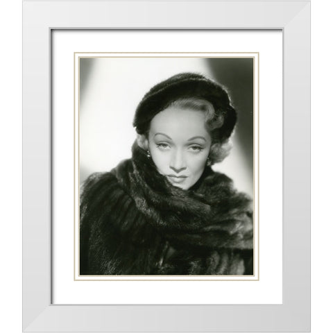 Marlene Dietrich, No Highway in the Sky, 1951 White Modern Wood Framed Art Print with Double Matting by Vintage Hollywood Archive