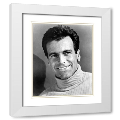 Maximilian Schell White Modern Wood Framed Art Print with Double Matting by Vintage Hollywood Archive