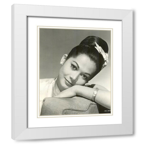 Nancy Kwan White Modern Wood Framed Art Print with Double Matting by Vintage Hollywood Archive