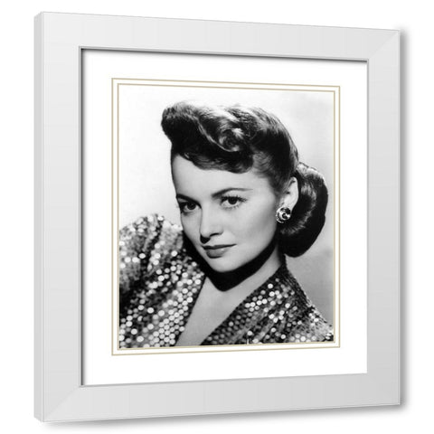 Olivia de Havilland, 1945 White Modern Wood Framed Art Print with Double Matting by Vintage Hollywood Archive