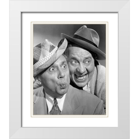 Olsen and Johnson White Modern Wood Framed Art Print with Double Matting by Vintage Hollywood Archive