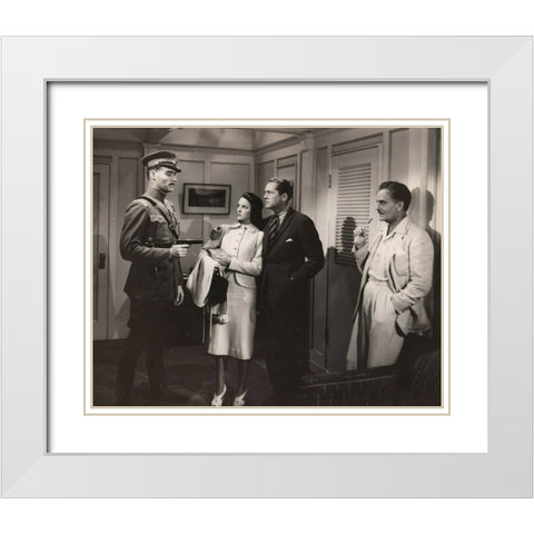 Shadows Over Shanghai White Modern Wood Framed Art Print with Double Matting by Vintage Hollywood Archive