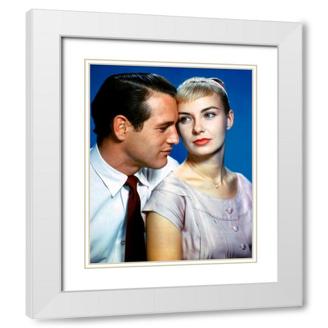 Paul Newman,Â Joanne Woodward, The Long, Hot Summer, 1958 White Modern Wood Framed Art Print with Double Matting by Vintage Hollywood Archive