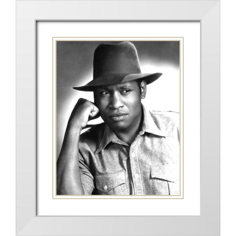 Paul Robeson White Modern Wood Framed Art Print with Double Matting by Vintage Hollywood Archive