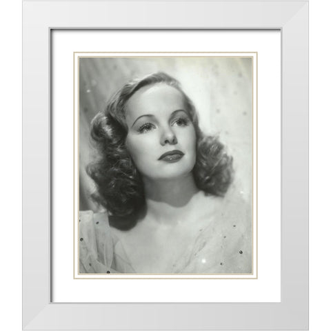 Peggy Cummins White Modern Wood Framed Art Print with Double Matting by Vintage Hollywood Archive