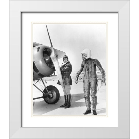 The Last Flight White Modern Wood Framed Art Print with Double Matting by Vintage Hollywood Archive