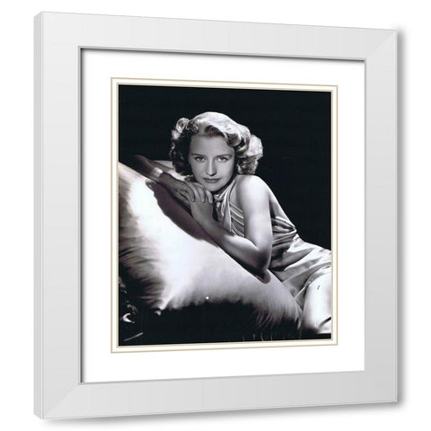 Priscilla Lane, 1939 White Modern Wood Framed Art Print with Double Matting by Vintage Hollywood Archive
