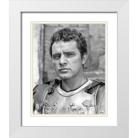 Richard Burton, The Robe, 1953 White Modern Wood Framed Art Print with Double Matting by Vintage Hollywood Archive