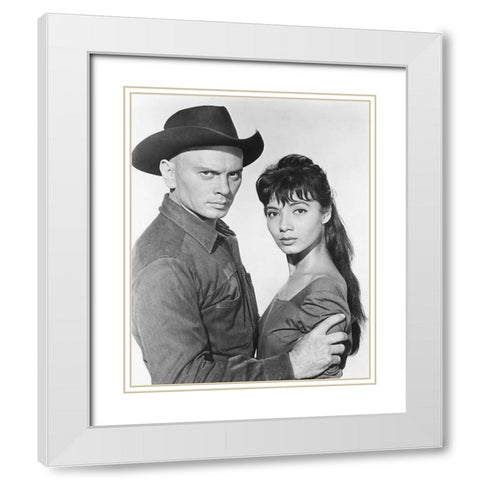 Rosenda Monteros, Yul Brynner, The Magnificent Seven, 1960 White Modern Wood Framed Art Print with Double Matting by Vintage Hollywood Archive