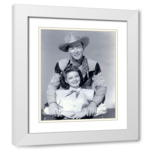 Roy Rogers, Gail Davis, 1948 White Modern Wood Framed Art Print with Double Matting by Vintage Hollywood Archive