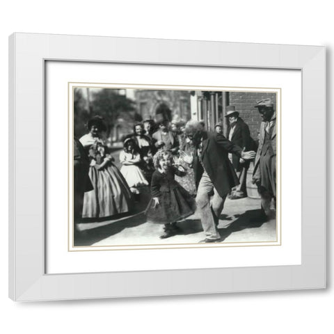 Shirley Temple, Bill Robinson, The Littlest Rebel, 1935 White Modern Wood Framed Art Print with Double Matting by Vintage Hollywood Archive