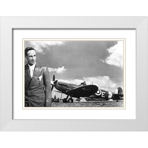 Spitfire, 1943 White Modern Wood Framed Art Print with Double Matting by Vintage Hollywood Archive