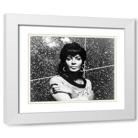 Nichelle Nichols, Star Trek, 1967 White Modern Wood Framed Art Print with Double Matting by Vintage Hollywood Archive