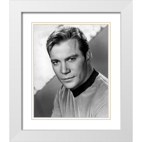William Shatner, Star Trek White Modern Wood Framed Art Print with Double Matting by Vintage Hollywood Archive