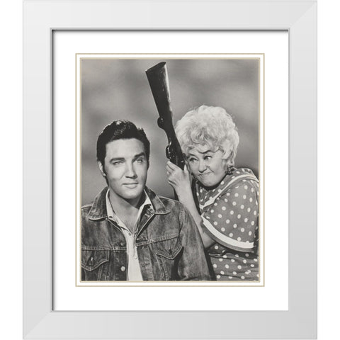 Elvis Presley, Stay Away Joe White Modern Wood Framed Art Print with Double Matting by Vintage Hollywood Archive