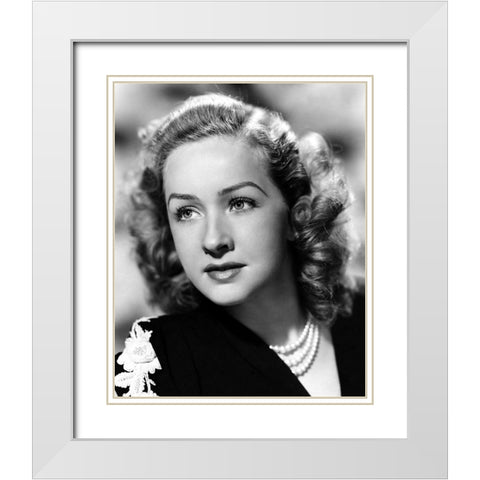 Bonita Granville White Modern Wood Framed Art Print with Double Matting by Vintage Hollywood Archive