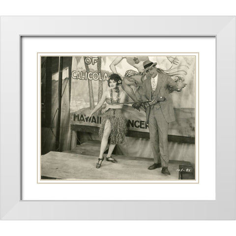 The Barker, 1928 White Modern Wood Framed Art Print with Double Matting by Vintage Hollywood Archive