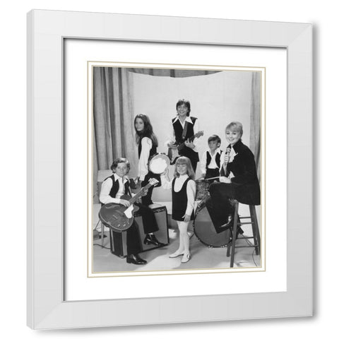 The Partridge Family White Modern Wood Framed Art Print with Double Matting by Vintage Hollywood Archive