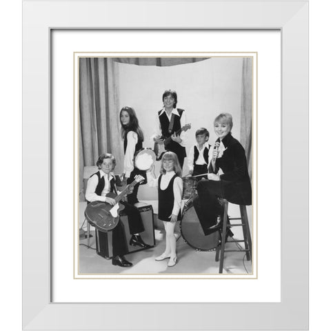 The Partridge Family White Modern Wood Framed Art Print with Double Matting by Vintage Hollywood Archive