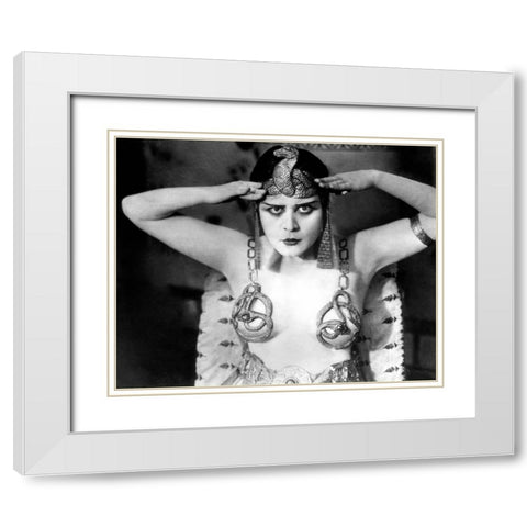 Theda Bara, Cleopatra, 1917 White Modern Wood Framed Art Print with Double Matting by Vintage Hollywood Archive