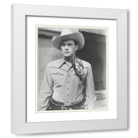 Tom Tyler White Modern Wood Framed Art Print with Double Matting by Vintage Hollywood Archive