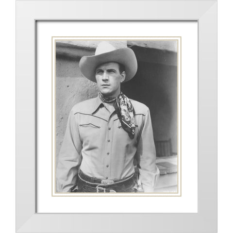 Tom Tyler White Modern Wood Framed Art Print with Double Matting by Vintage Hollywood Archive