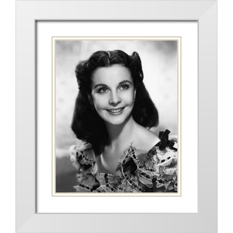 Vivien Leigh, Scarlet White Modern Wood Framed Art Print with Double Matting by Vintage Hollywood Archive