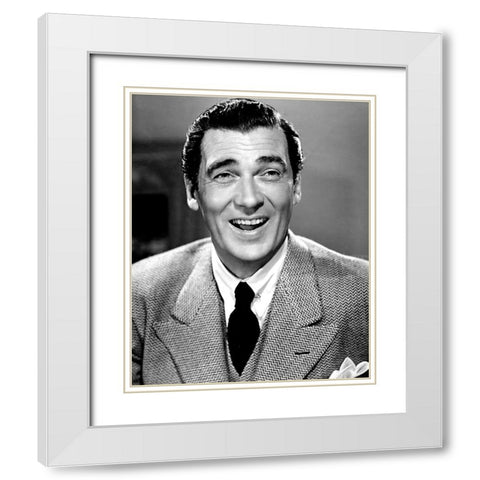 Walter Pidgeon White Modern Wood Framed Art Print with Double Matting by Vintage Hollywood Archive