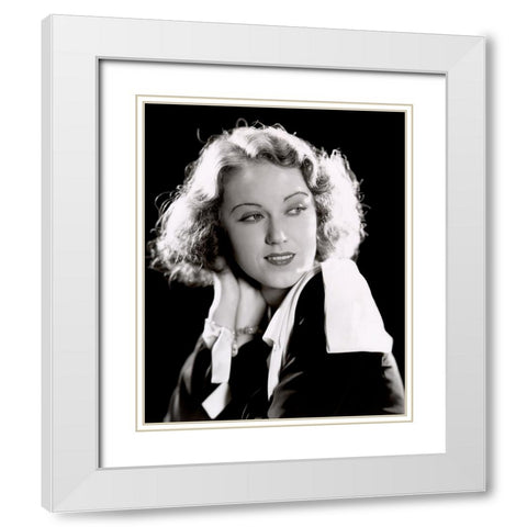 Fay Wray White Modern Wood Framed Art Print with Double Matting by Vintage Hollywood Archive