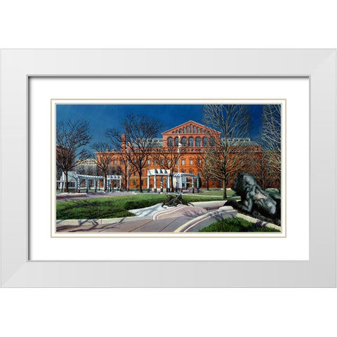 Washington Chronicle Judiciary Square White Modern Wood Framed Art Print with Double Matting by Wang, John Z.