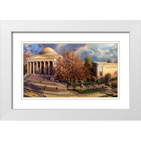Washington Chronicle National Gallery of Art White Modern Wood Framed Art Print with Double Matting by Wang, John Z.