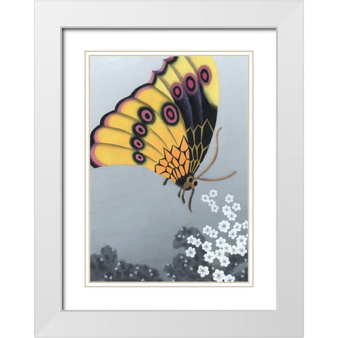 MiniWonder II White Modern Wood Framed Art Print with Double Matting by Wang, John Z.