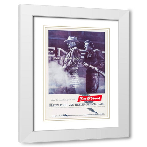3 10 To Yuma-1957 White Modern Wood Framed Art Print with Double Matting by Vintage Hollywood Archive