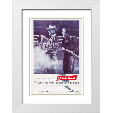3 10 To Yuma-1957 White Modern Wood Framed Art Print with Double Matting by Vintage Hollywood Archive
