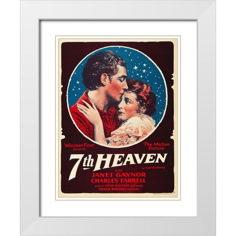 7th Heaven-1927 White Modern Wood Framed Art Print with Double Matting by Vintage Hollywood Archive