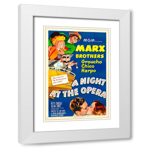 A Night at the Opera-1948 White Modern Wood Framed Art Print with Double Matting by Vintage Hollywood Archive
